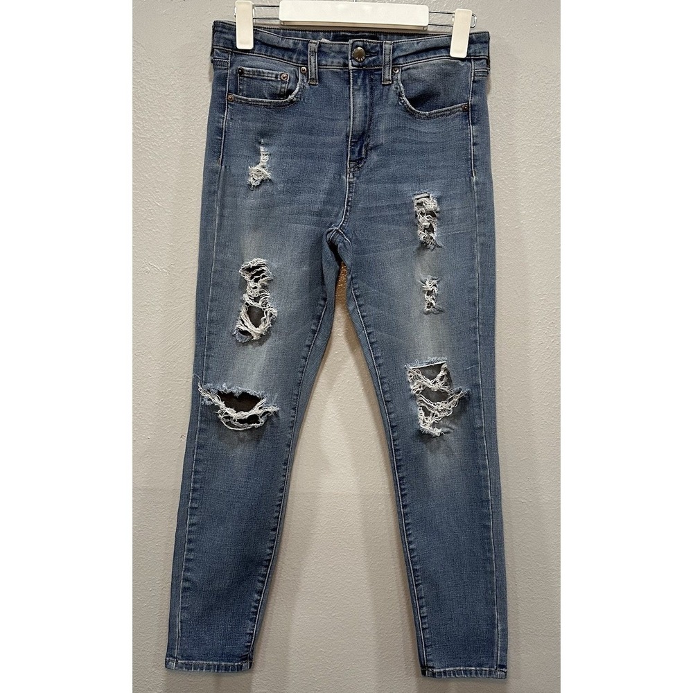 Aero Denim Jeans Womens Size 10 High Rise  Jegging Stretch Distressed 5 Pockets